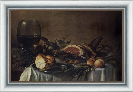 framed  Pieter Claesz Still life with Ham, Ta3123-3